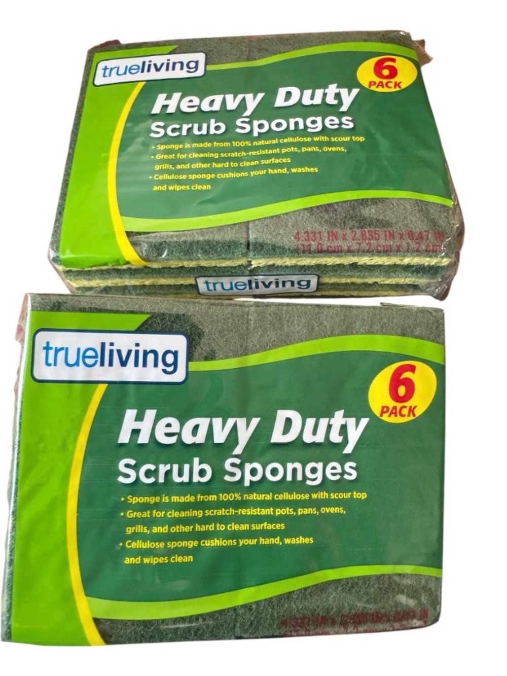 Heavy Duty Scrub Sponges - Green (12 total)